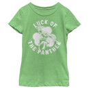 Girl's Marvel St. Patrick's Day Black Panther Luck T-Shirt