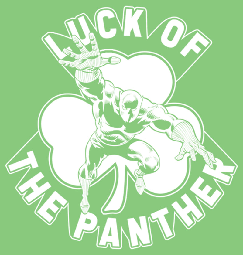 Girl's Marvel St. Patrick's Day Black Panther Luck T-Shirt