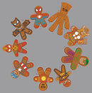 Boy's Marvel Christmas Gingerbread Cookie Circle Pull Over Hoodie