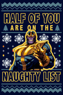 Men's Marvel Ugly Christmas Thanos Naughty List Sweatshirt