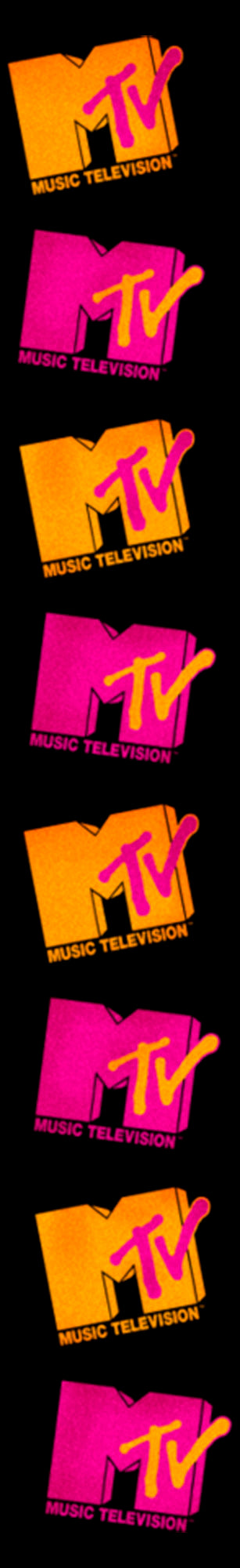 Junior's MTV Repeated Orange and Pink Logo Jogger Pants