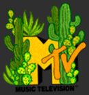 Junior's MTV Cacti Logo Jogger Pants