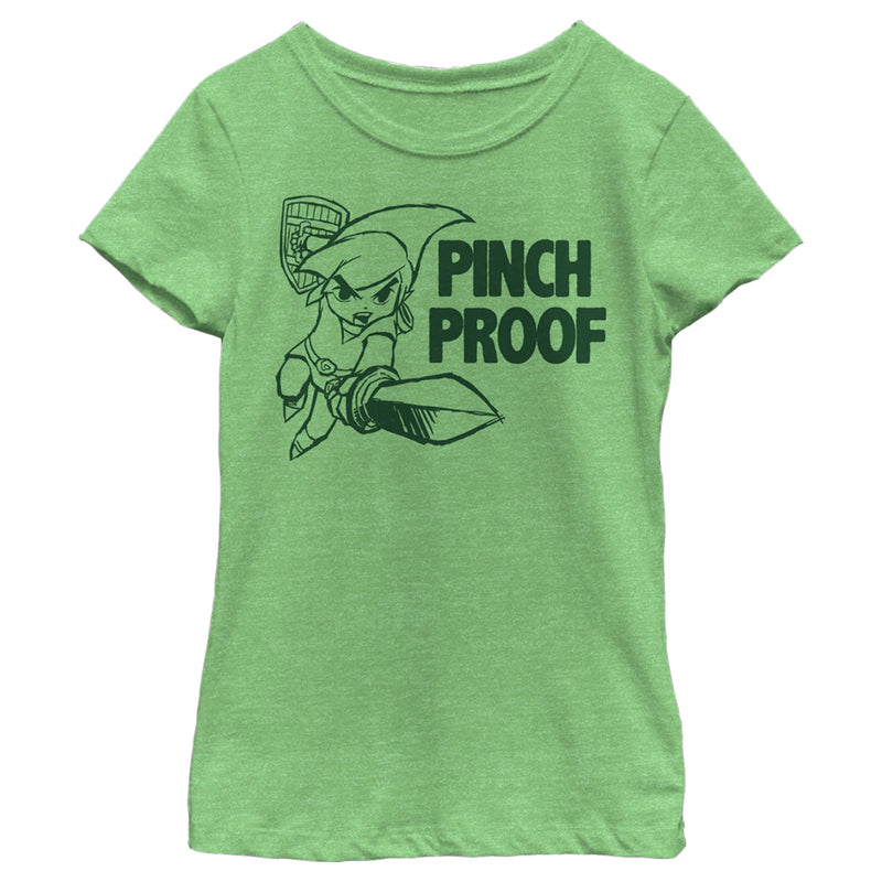 Girl's Nintendo Legend of Zelda St. Patrick's Day Link Pinch Proof T-Shirt