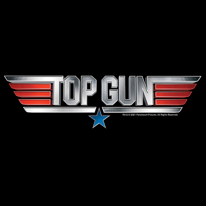 Men's Top Gun Shiny Chrome 3D Movie Logo T-Shirt