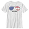 Boy's Top Gun American Flag Aviator Sunglasses Logo T-Shirt
