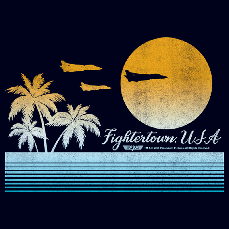 Men's Top Gun Retro Landscape Fightertown, USA T-Shirt