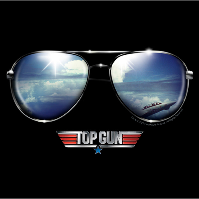 Men's Top Gun Aviator Sunglasses Reflection Logo T-Shirt