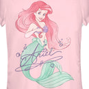 Junior's The Little Mermaid Ariel Watercolor Signature T-Shirt