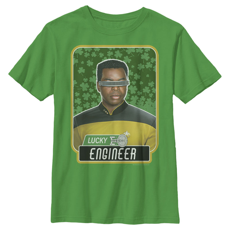 Boy's Star Trek: The Next Generation St. Patrick's Day Lucky Engineer La Forge T-Shirt