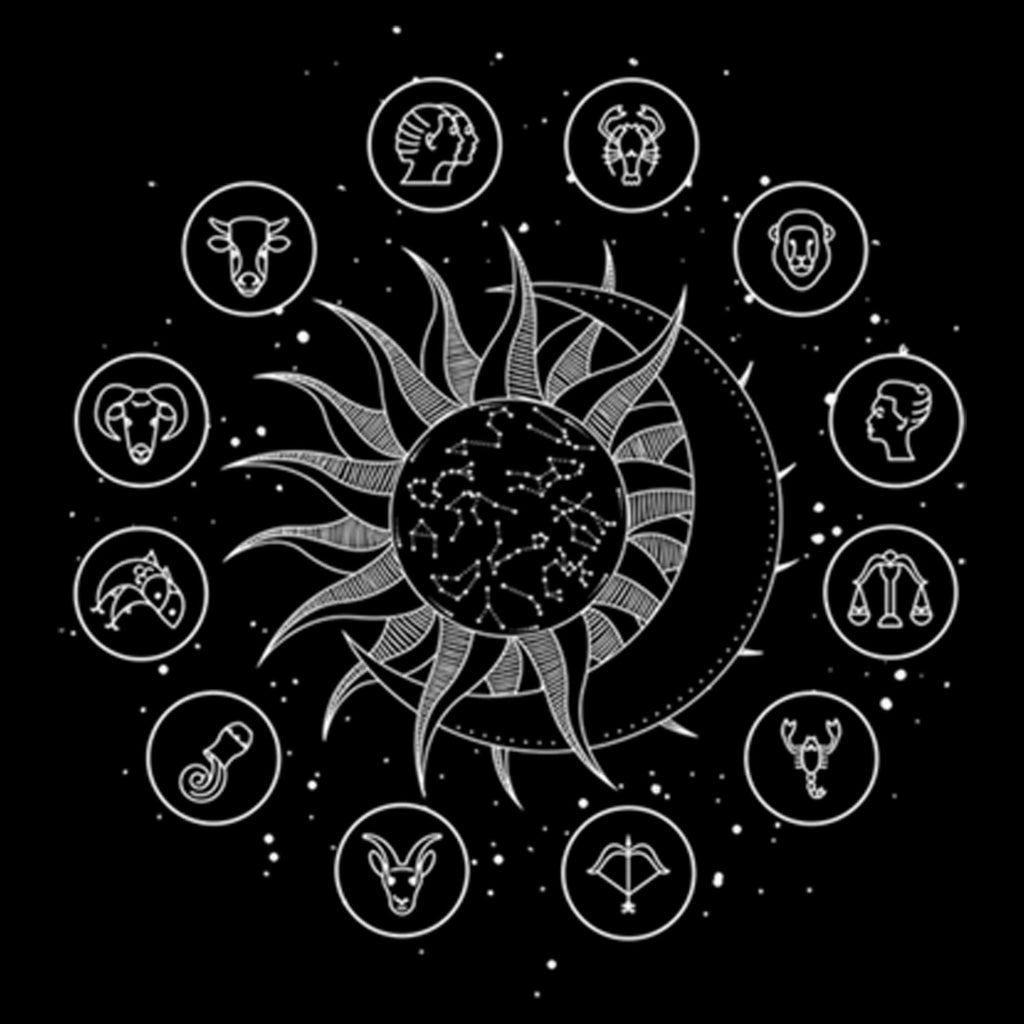 Girl s Lost Gods Celestial Zodiac Symbols T Shirt