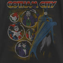 Girl's Batman Gotham City Villains Circles Distressed T-Shirt