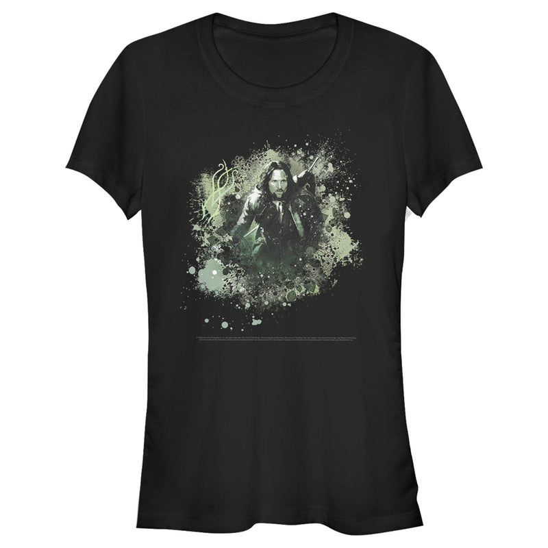 Junior's The Lord of the Rings Fellowship of the Ring Aragorn Paint Splatter T-Shirt