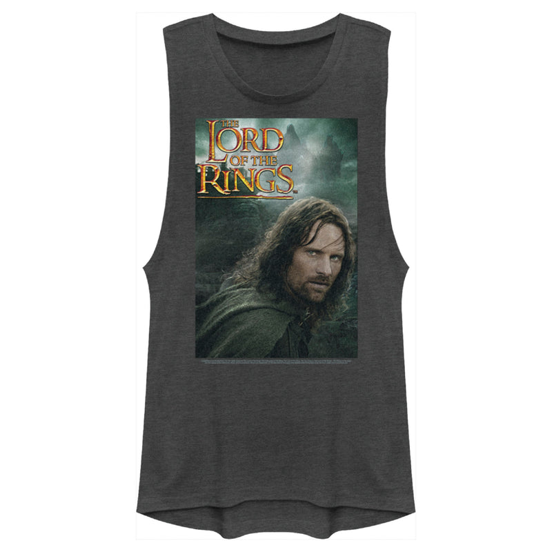 Junior's The Lord of the Rings Fellowship of the Ring Aragorn Movie Poster Festival Muscle Tee