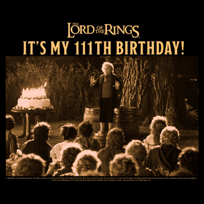 Junior's The Lord of the Rings Fellowship of the Ring Bilbo Baggins It's My 111th Birthday T-Shirt