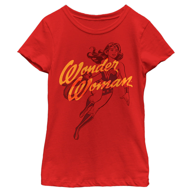 Girl's Wonder Woman Logo Sketch T-Shirt