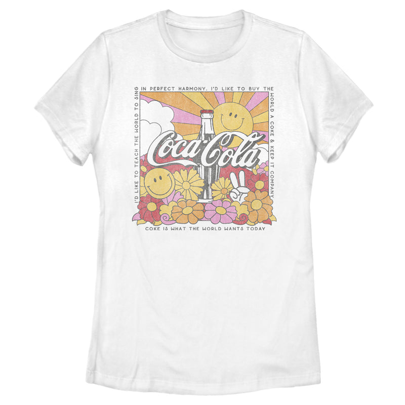 Women's Coca Cola Unity Square Lyrics Logo T-Shirt