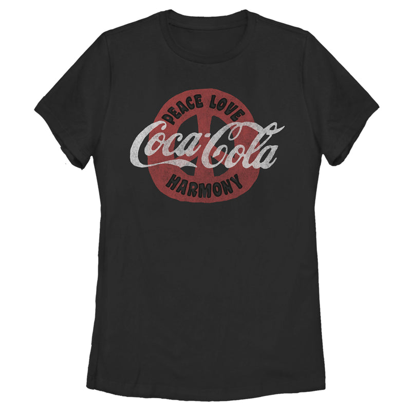 Women's Coca Cola Unity Peace Love Harmony T-Shirt