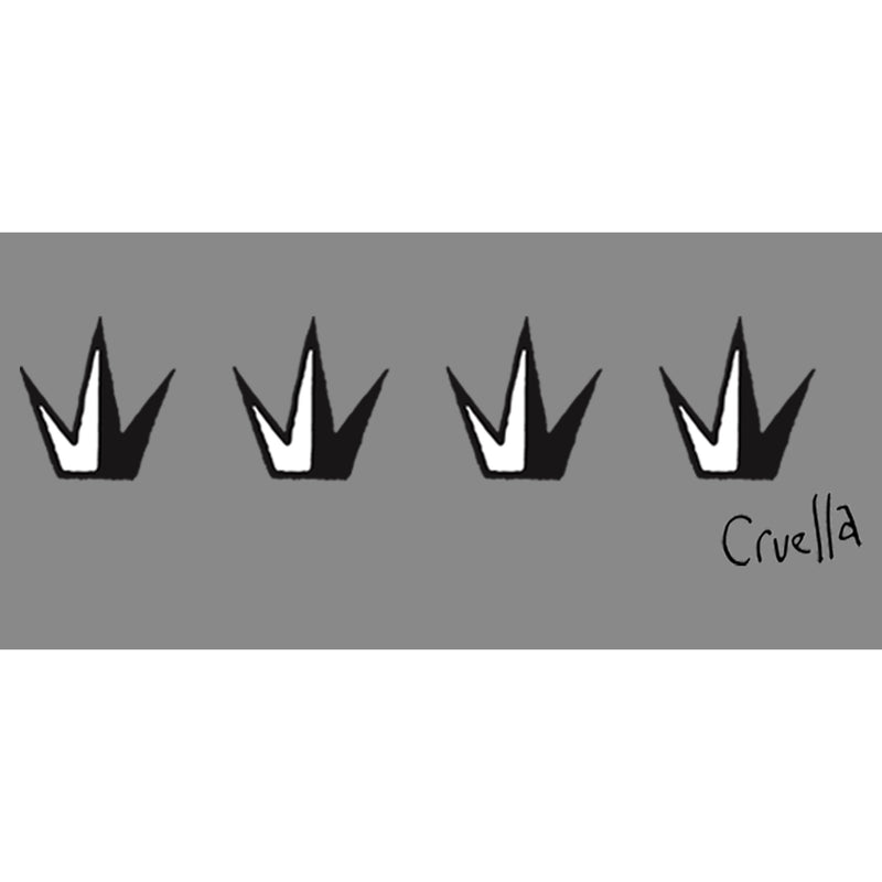Junior's Cruella Crowns Logo Cowl Neck Sweatshirt