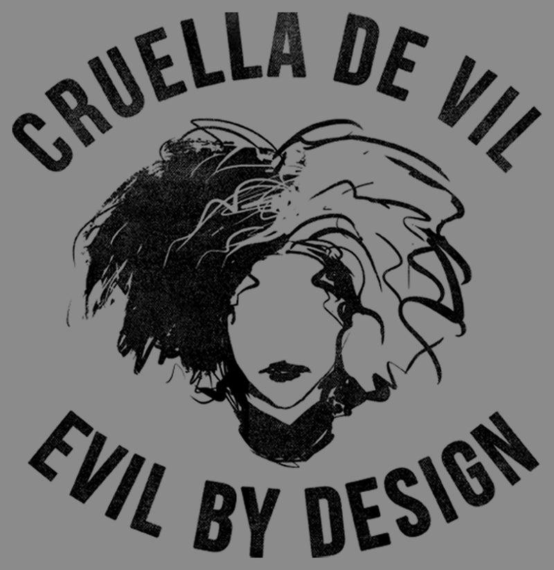 Junior's Cruella Evil By Design Sketch Cowl Neck Sweatshirt