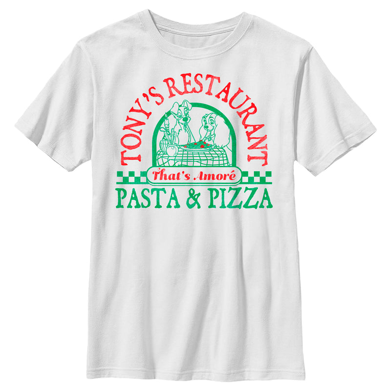 Boy's Lady and the Tramp Tony's Pasta & Pizza Restaurant T-Shirt