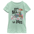 Girl's Pound Puppies Adopt All the Dogs T-Shirt