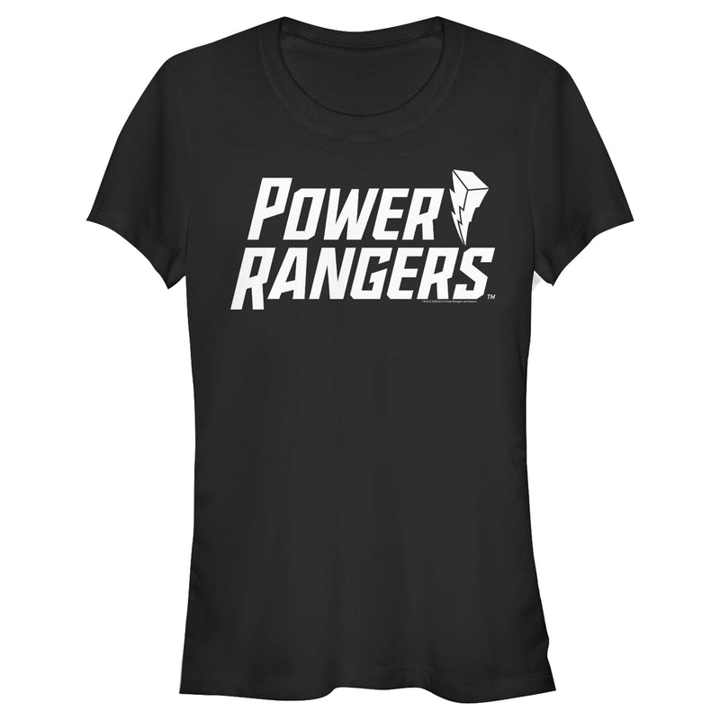 Junior's Power Rangers Classic Lightning Bolt Logo T-Shirt