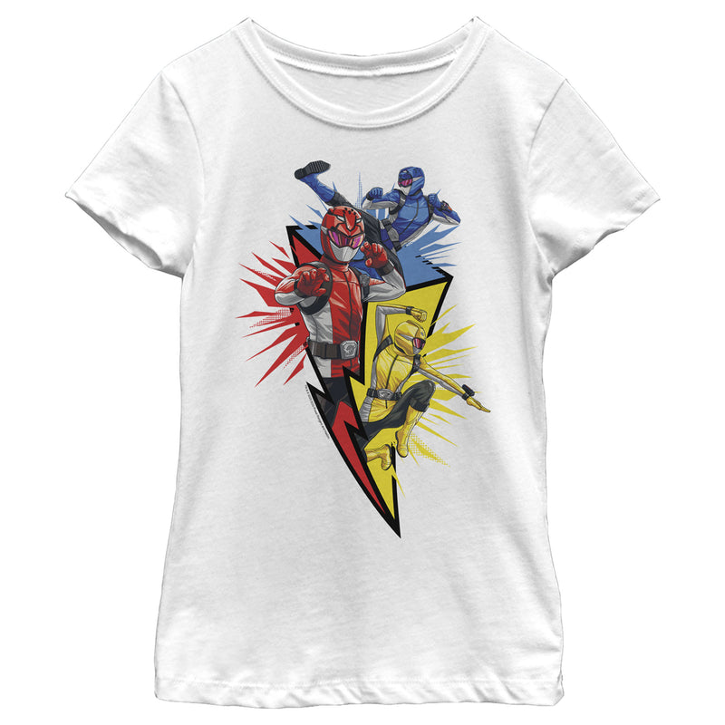 Girl's Power Rangers Beast Morphers Lightning Bolt T-Shirt