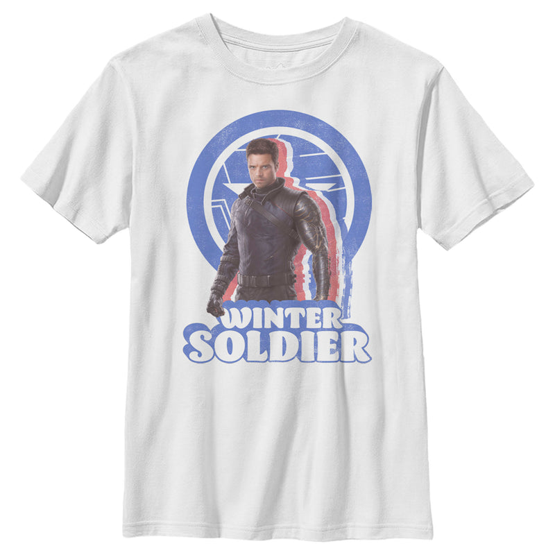 Boy's Marvel The Falcon and the Winter Soldier Retro Bucky T-Shirt