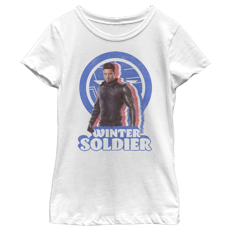 Girl's Marvel The Falcon and the Winter Soldier Retro Bucky T-Shirt