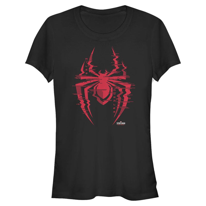 Junior's Marvel Spider-Man: Miles Morales Glitch Logo T-Shirt