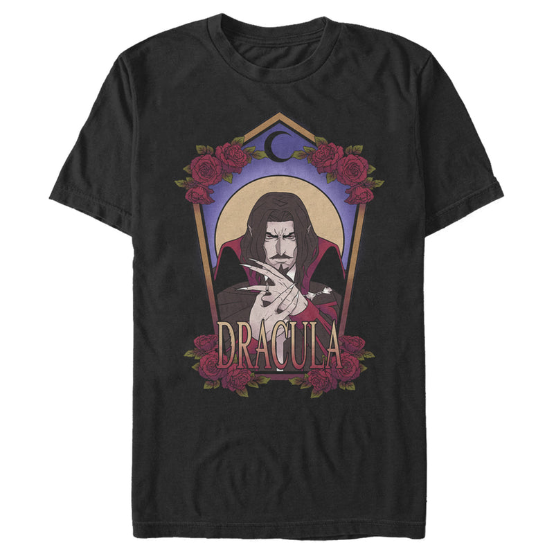 Men's Castlevania Dracula Rose Frame T-Shirt