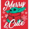 Men's Star Wars: The Mandalorian Christmas The Child Merry and Cute T-Shirt