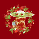 Men's Star Wars: The Mandalorian Christmas The Child Wreath T-Shirt