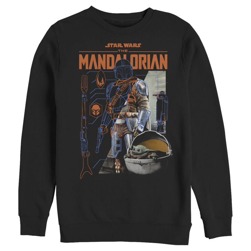 Men's Star Wars: The Mandalorian Din Djarin Schematics Sweatshirt