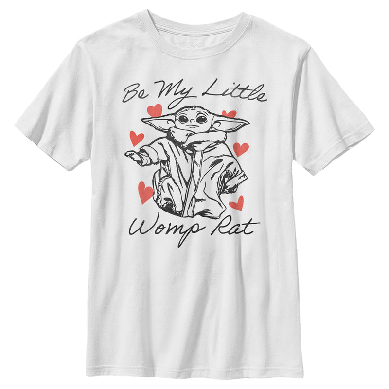 Boy's Star Wars: The Mandalorian Valentine's Day The Child Be My Womp Rat T-Shirt