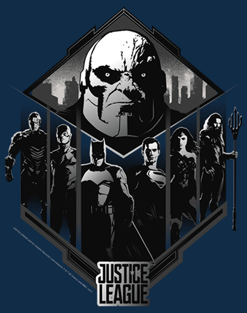 Men's Zack Snyder Justice League Darkseid Group Shot Long Sleeve Shirt