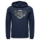 Men's Zack Snyder Justice League Superman Silver Logo Pull Over Hoodie