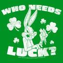 Boy's Looney Tunes St. Patrick's Day Bugs Bunny Who Needs Luck? T-Shirt