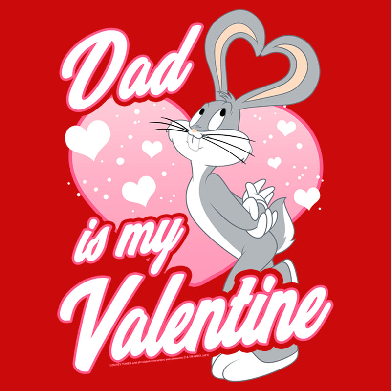 Boy's Looney Tunes Valentine's Day Bugs Bunny Dad is my Valentine T-Shirt