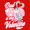 Girl's Looney Tunes Valentine's Day Bugs Bunny Dad is my Valentine T-Shirt