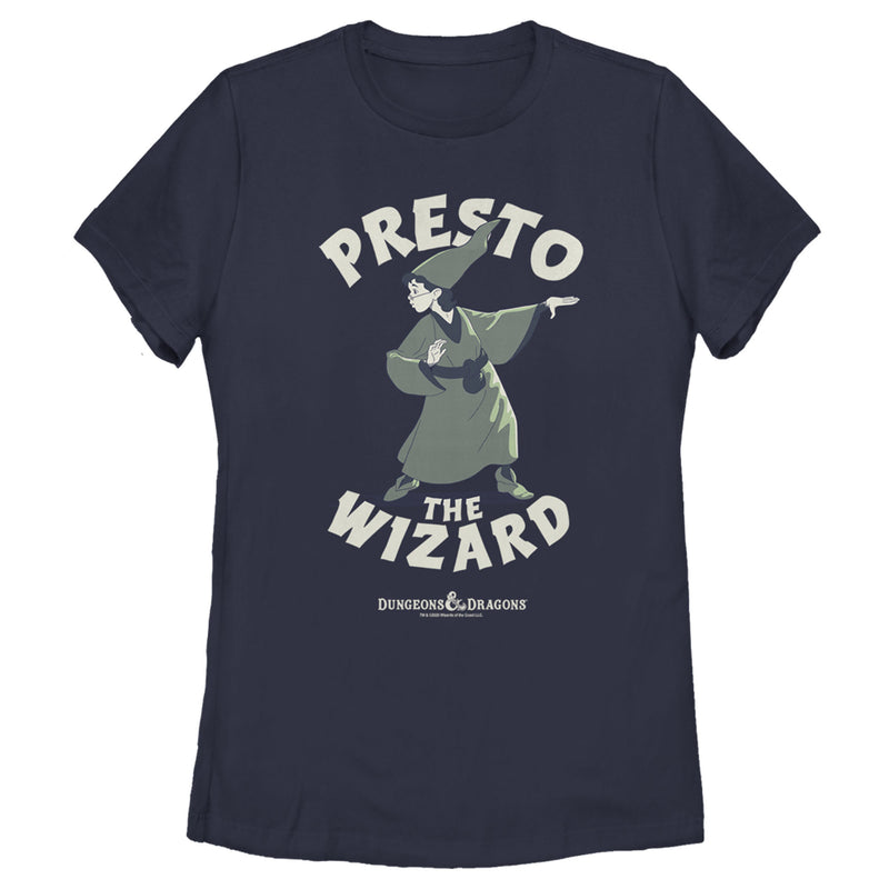 Women's Dungeons & Dragons Presto the Wizard Cartoon T-Shirt