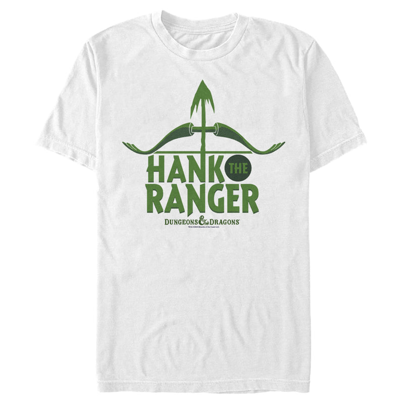 Men's Dungeons & Dragons Hank the Ranger Arrow Text Cartoon T-Shirt