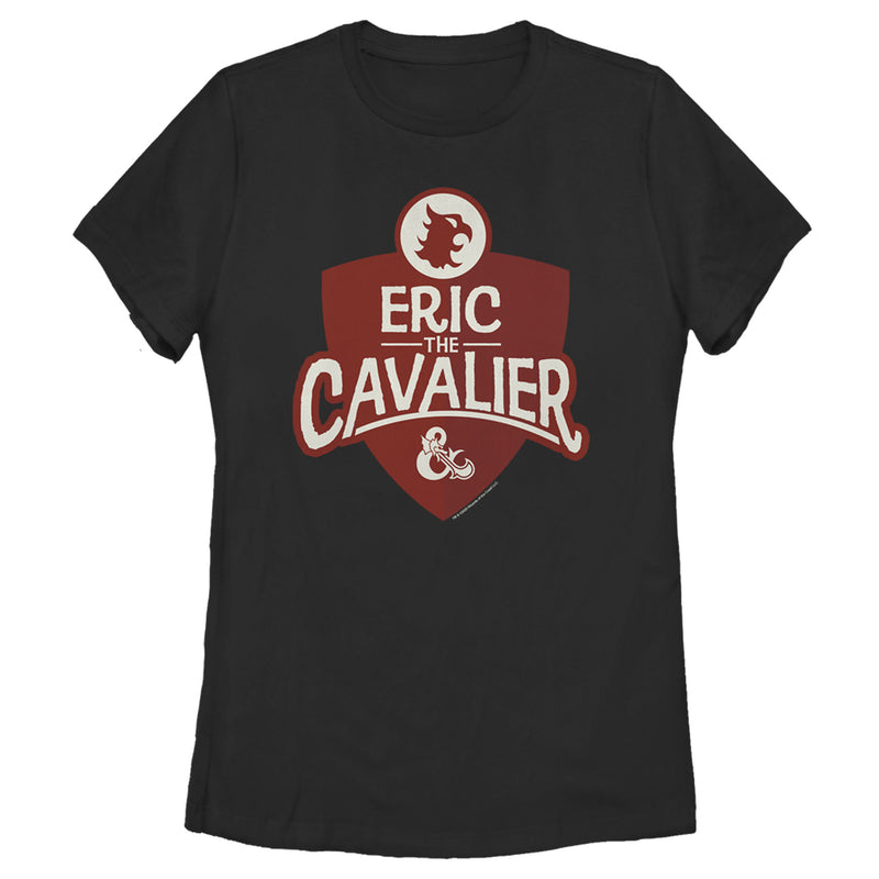 Women's Dungeons & Dragons Eric the Cavalier Shield Cartoon T-Shirt