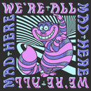 Women's Alice in Wonderland We're All Mad Here, Cheshire Cat Racerback Tank Top