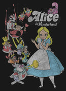 Girl's Alice in Wonderland Distressed Group Shot T-Shirt