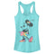 Junior's Mickey & Friends Rainbow Tie-Dye Minnie Mouse Racerback Tank Top