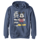 Boy's Mickey & Friends '90s Mickey Mouse Distressed Pull Over Hoodie