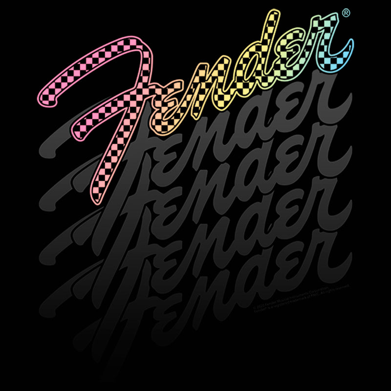 Men's Fender Checkered Repeating Logo T-Shirt