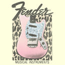 Men's Fender Musical Instruments Pink Guitar T-Shirt