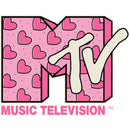 Men's MTV Valentine's Day Pink Hearts Logo T-Shirt